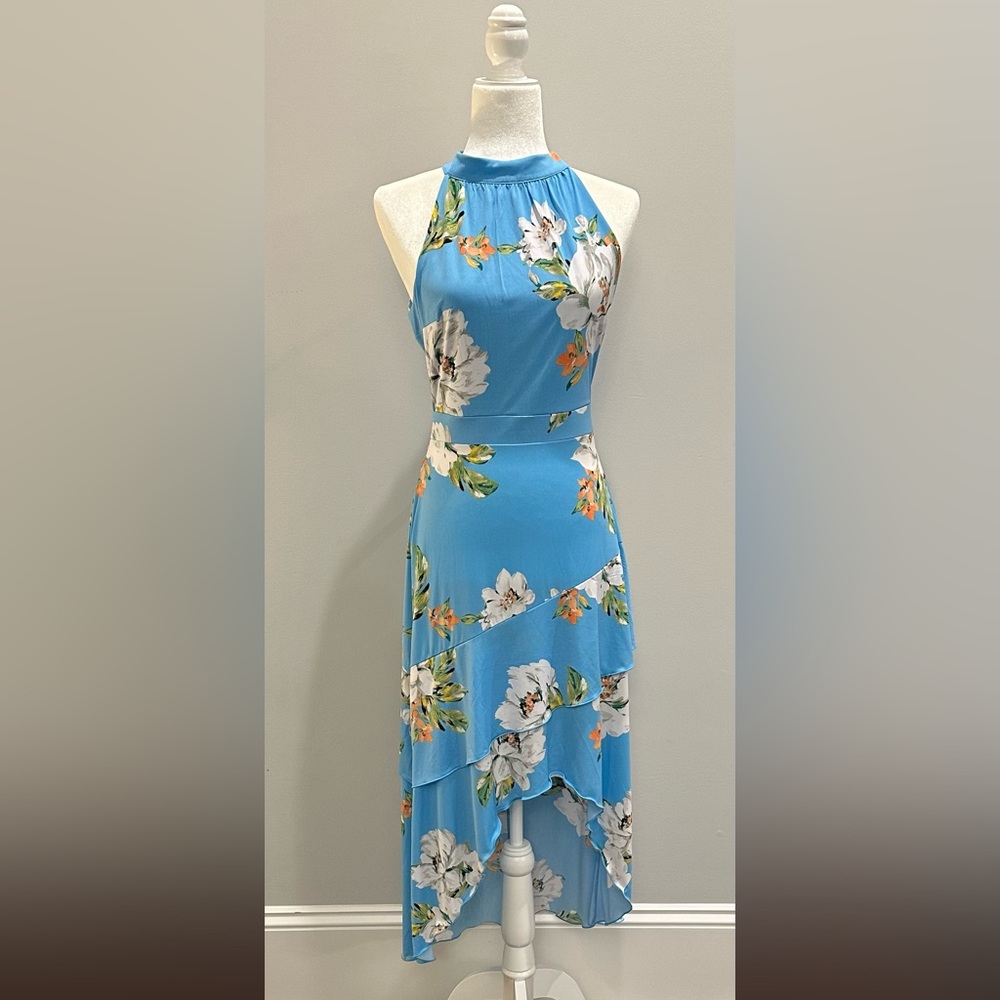 Blue floral dress